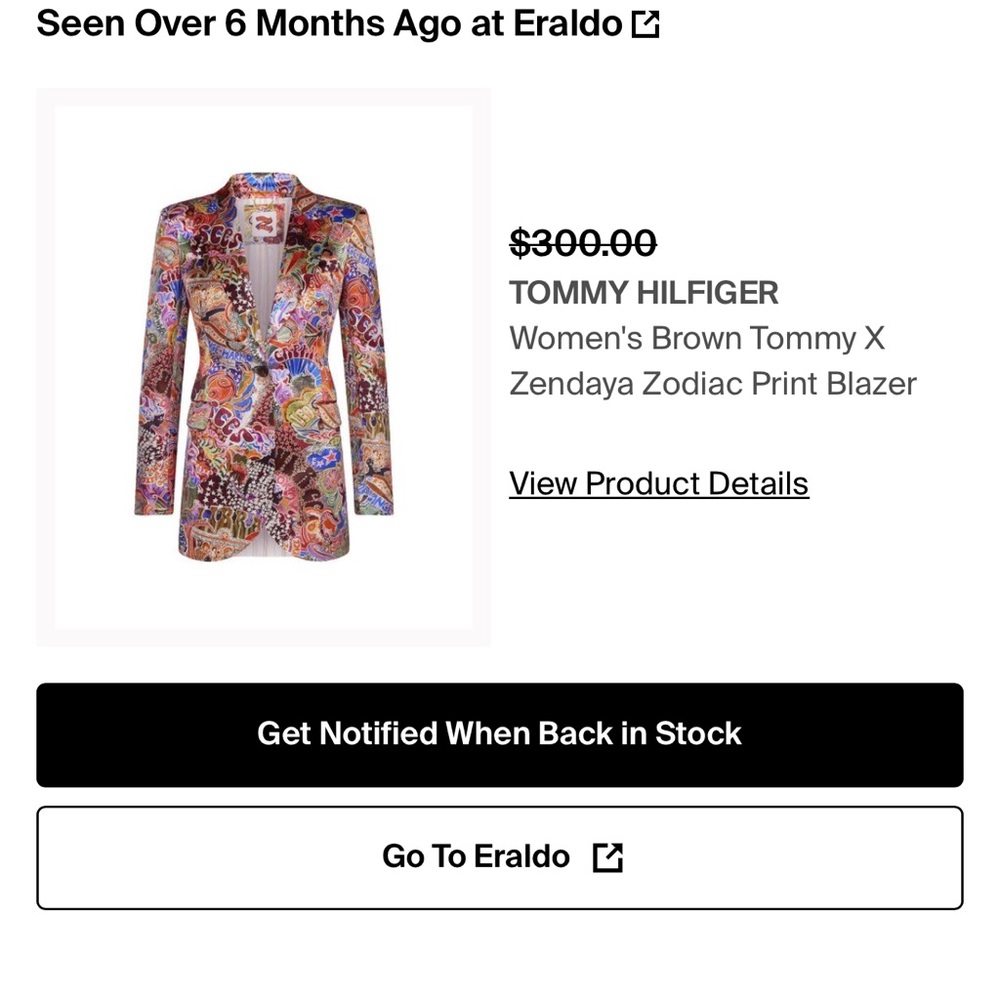 Tommy Hilfiger Multicolor Zodiac Print Blazer
